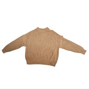 Terra & Sky 1X Women’s Mock Neck Ribbed Sweater NWOT – Camel Brown